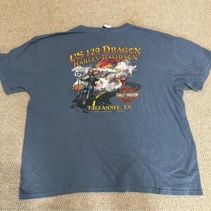 Motor Harley Davidson Cycles US 129 Dragon Tallassee Smokey Mountain Shirt 3XL